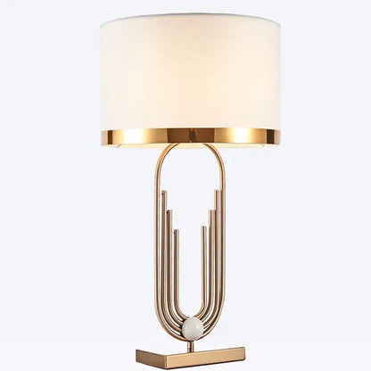 Modern brass table lamp gold paperclip light for bedroom