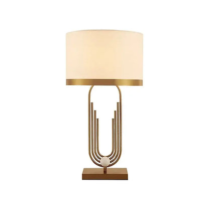 Modern brass table lamp gold paperclip light for bedroom
