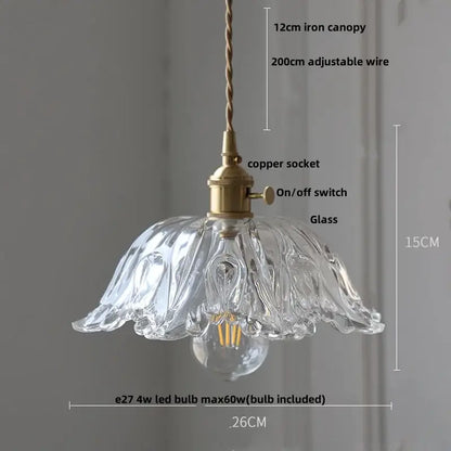 Modern brass textured glass led pendant light kitchen set