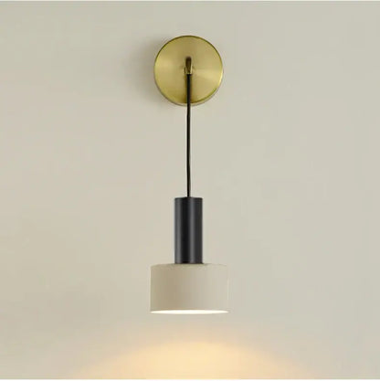 Modern brass wall lamp living room minimalist cylindrical sconce