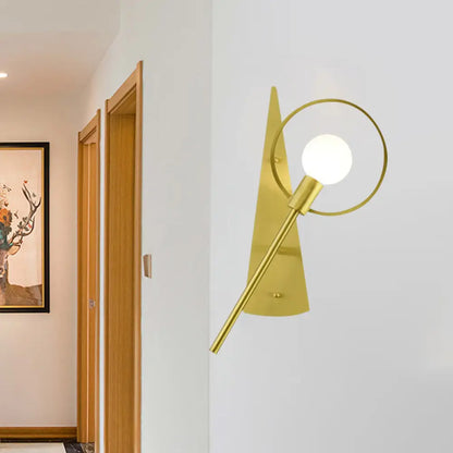 DecorBites™ Modern Brass Wall Mounted Loop Sconce Light Fixture for Bedroom