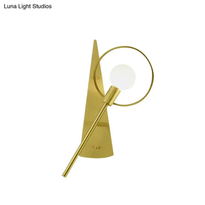 DecorBites™ Modern Brass Wall Mounted Loop Sconce Light Fixture for Bedroom
