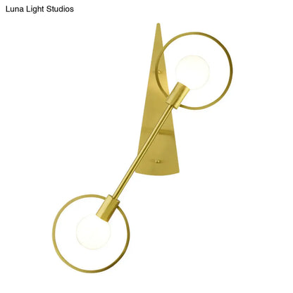 DecorBites™ Modern Brass Wall Mounted Loop Sconce Light Fixture for Bedroom
