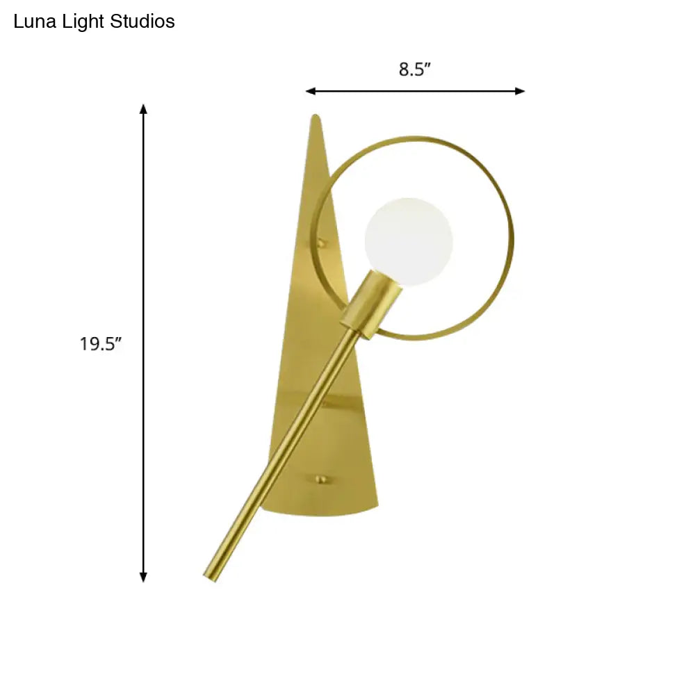 DecorBites™ Modern Brass Wall Mounted Loop Sconce Light Fixture for Bedroom