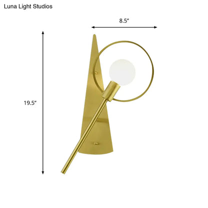 DecorBites™ Modern Brass Wall Mounted Loop Sconce Light Fixture for Bedroom