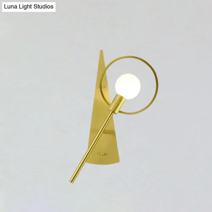 DecorBites™ Modern Brass Wall Mounted Loop Sconce Light Fixture for Bedroom