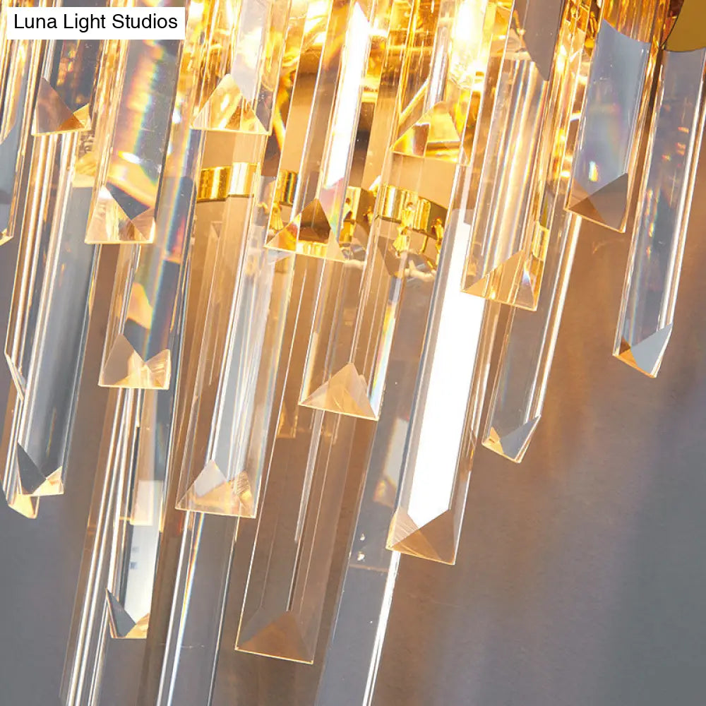 DecorBites™ Modern Brass Wall Sconce with K9 Crystal Light Fixture - Perfect for Bedroom Lighting