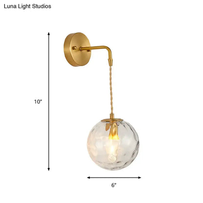 Modern brass water glass shade sconce – bedroom wall light e12 e14