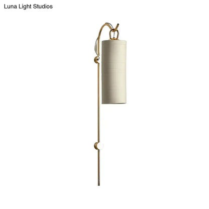 Modern brass & white wall sconce living room direct wired electric