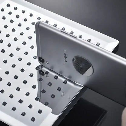 Modern bright chrome led rainfall shower head bathroom faucet
