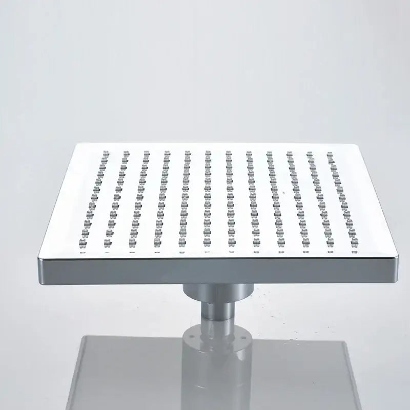 Modern bright chrome led rainfall shower head bathroom faucet