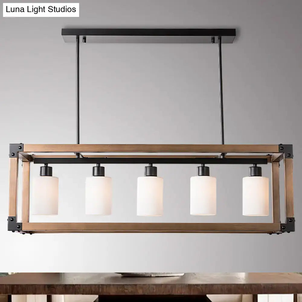 Modern bronze & black 5 light island pendant dining room lamp