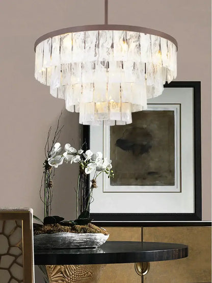 Modern bronze cloud glass led pendant light living room dimmable