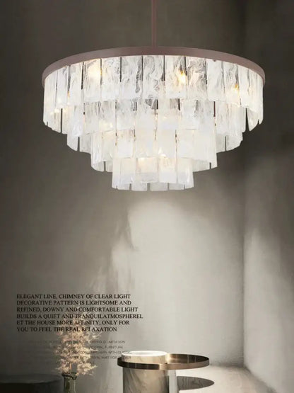 Modern bronze cloud glass led pendant light living room dimmable