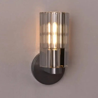 Modern bronze copper crystal wall lamps for bedroom