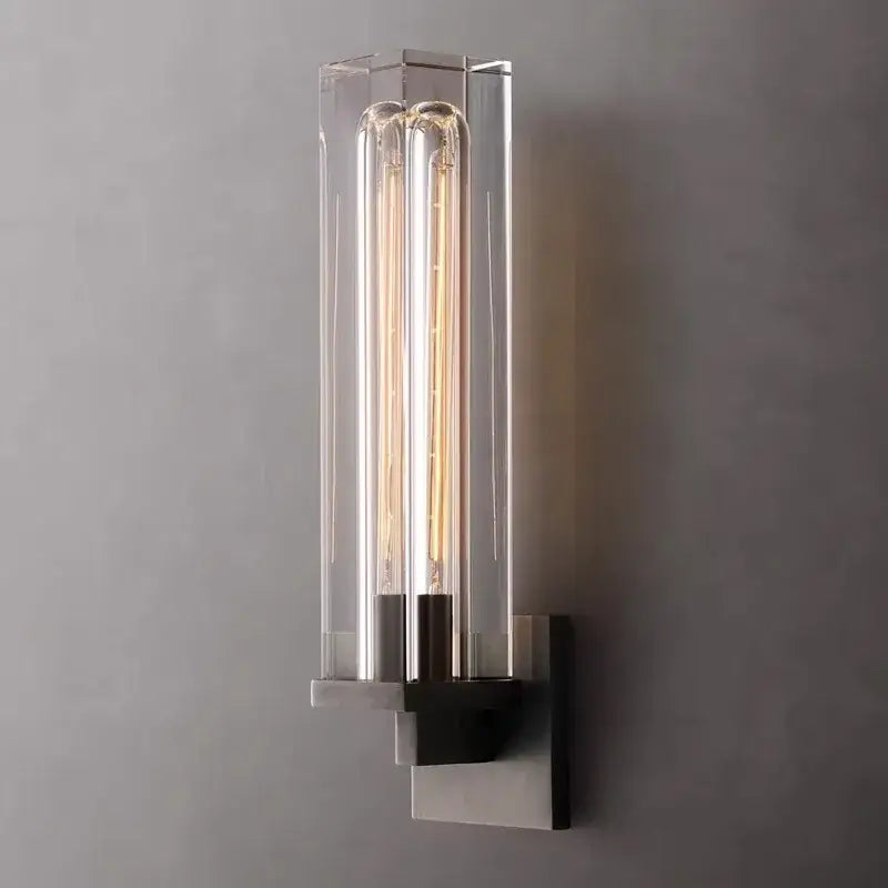 Modern bronze copper crystal wall lamps for bedroom