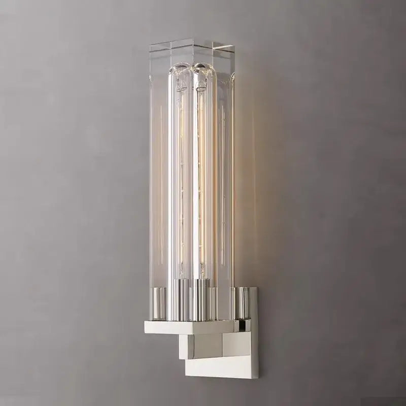 Modern bronze copper crystal wall lamps for bedroom