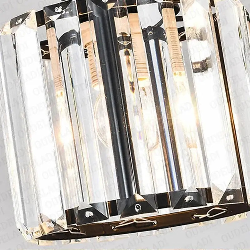 Modern bronze crystal trio pendant light for dining room