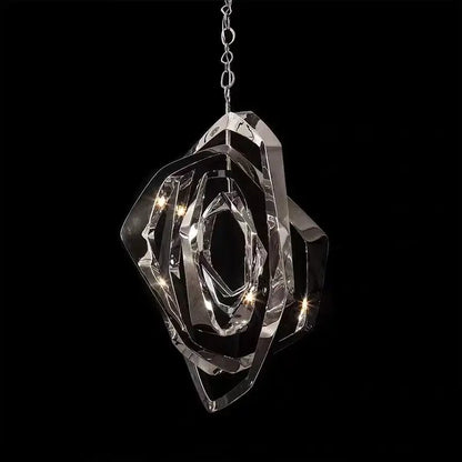 Modern bronze geometric art pendant chandelier for dining room