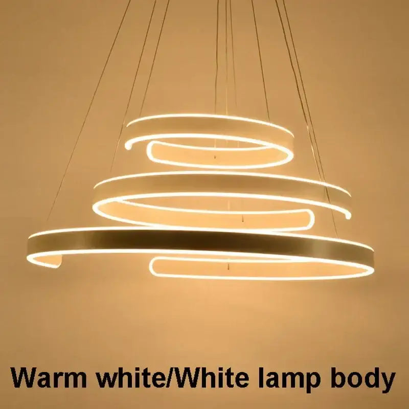 Modern bronze geometric ring pendant light fixture for dining room