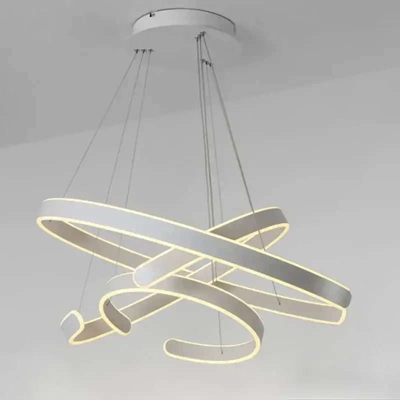 Modern bronze geometric ring pendant light fixture for dining room