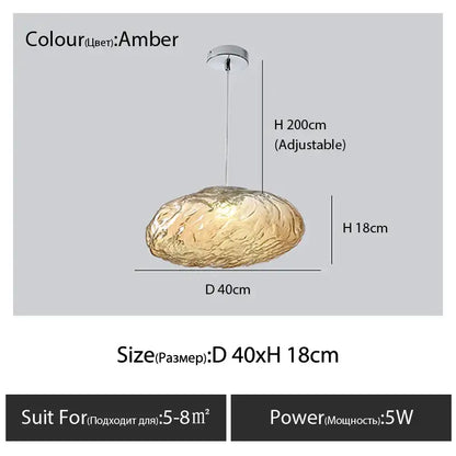 Modern bronze glass cloud chandelier staircase pendant lamp