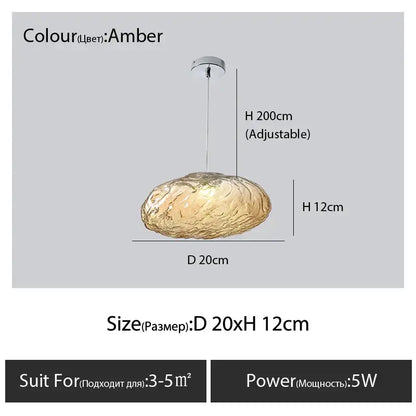 Modern bronze glass cloud chandelier staircase pendant lamp