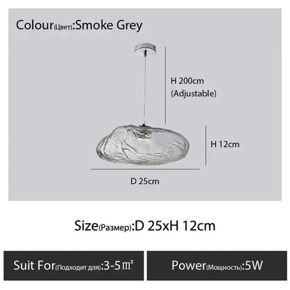 Modern bronze glass cloud chandelier staircase pendant lamp