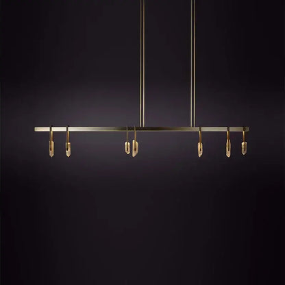 Modern bronze led crystal hanging lamp for living room