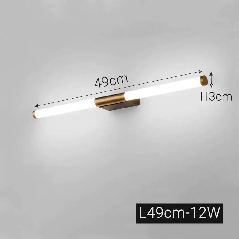 Modern bronze led mirror front wall lamp for bathroom bedroom vanity