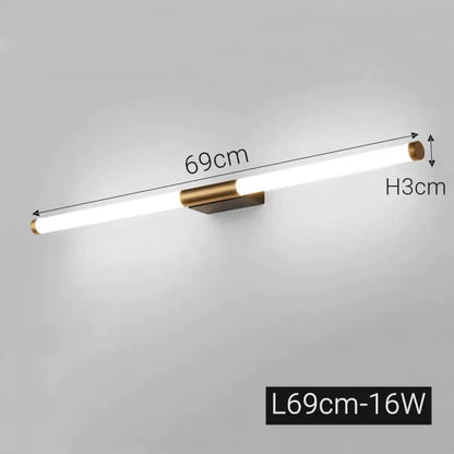 Modern bronze led mirror front wall lamp for bathroom bedroom vanity