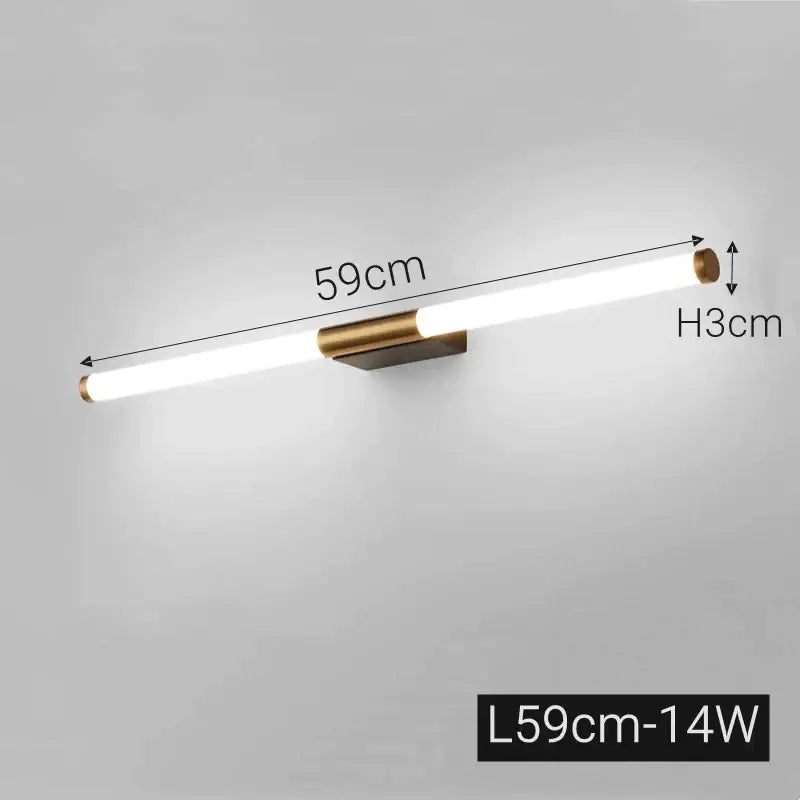 Modern bronze led mirror front wall lamp for bathroom bedroom vanity