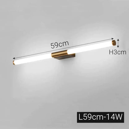 Modern bronze led mirror front wall lamp for bathroom bedroom vanity