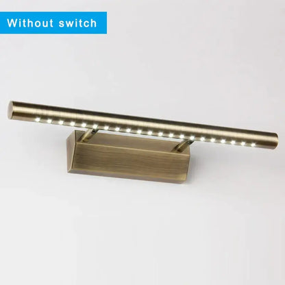 Modern bronze led mirror light – luxury bathroom wall fixture