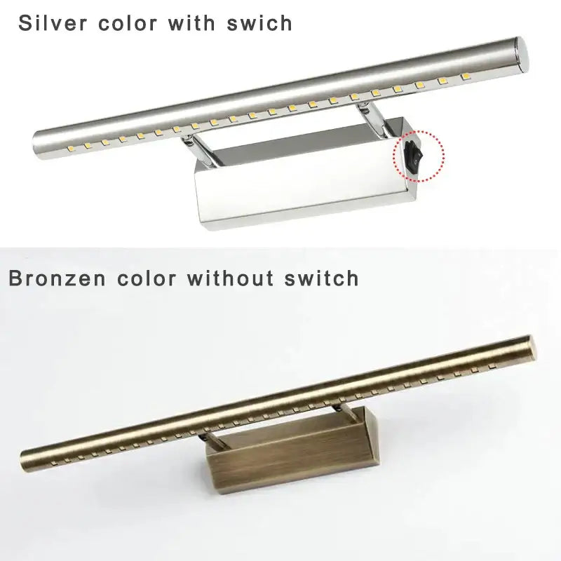 Modern bronze led mirror light – luxury bathroom wall fixture