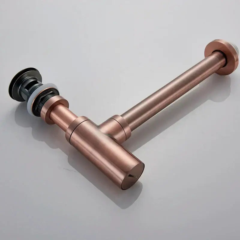 Modern bronze round siphon bottle trap bathroom sink drain pipe