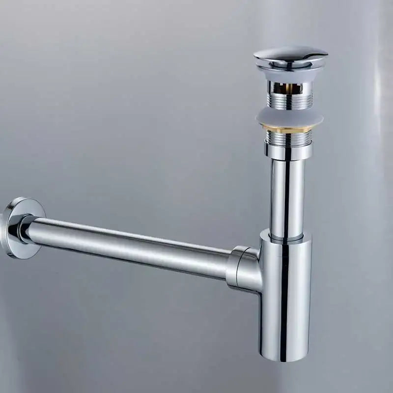 Modern bronze round siphon bottle trap bathroom sink drain pipe