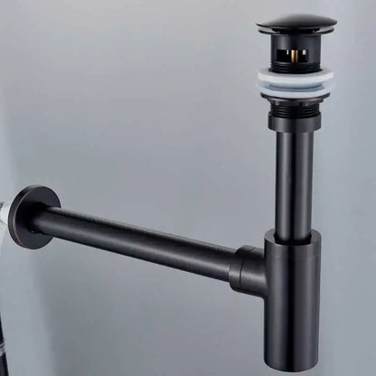 Modern bronze round siphon bottle trap bathroom sink drain pipe