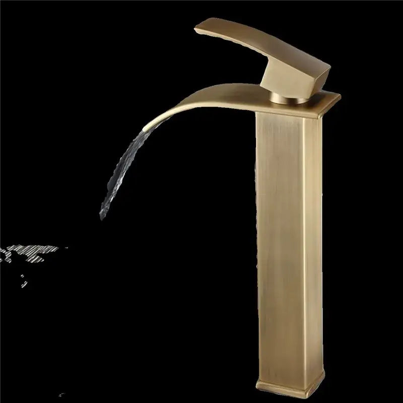 Modern bronze waterfall basin faucet bathroom sink mixer tap