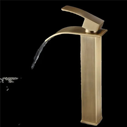 Modern bronze waterfall basin faucet bathroom sink mixer tap