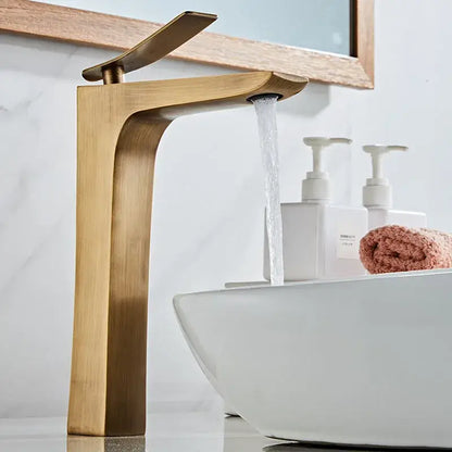 Modern bronze waterfall basin faucet bathroom sink mixer tap