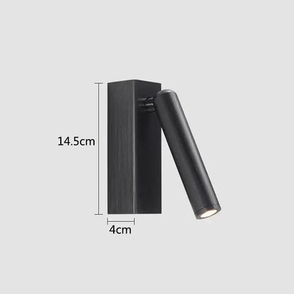 Modern bronze wooden led wall light bedroom articulated reading lamp