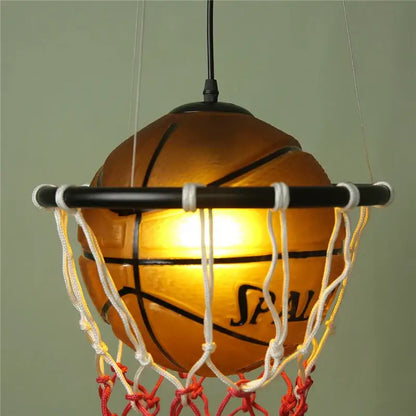 Modern brown basketball pendant lights kitchen hanging lamp