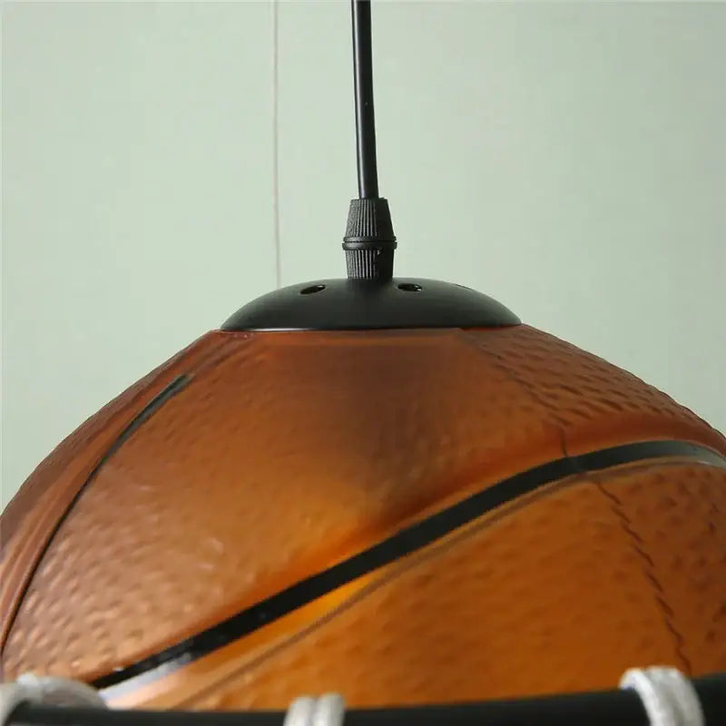 Modern brown basketball pendant lights kitchen hanging lamp