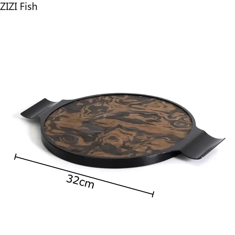 Modern brown & black auspicious clouds texture jewelry box bedroom