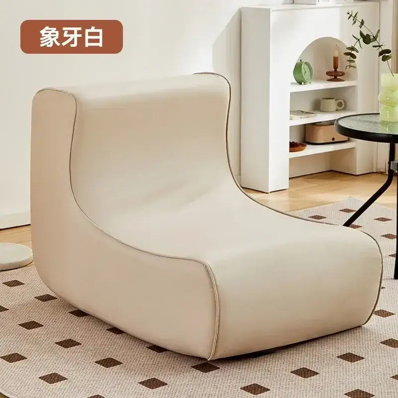 Modern brown & black faux leather cozy sofa chair living room
