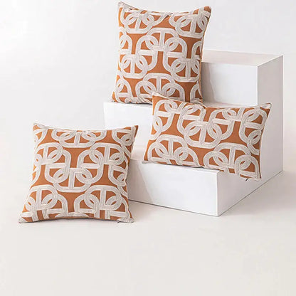Modern brown coffee geometric cushion cover living room pillow case
