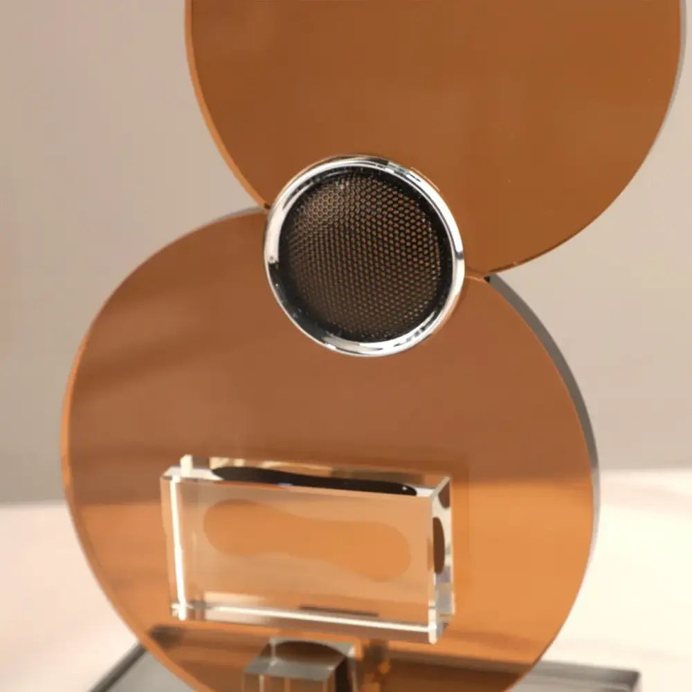 Modern brown crystal guitar sculpture living room violin decor
