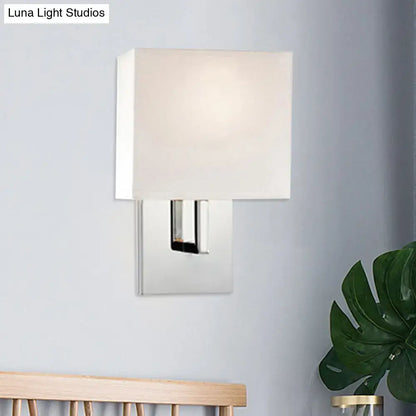 Modern brown fabric wall mount sconce – bedroom cylinder light