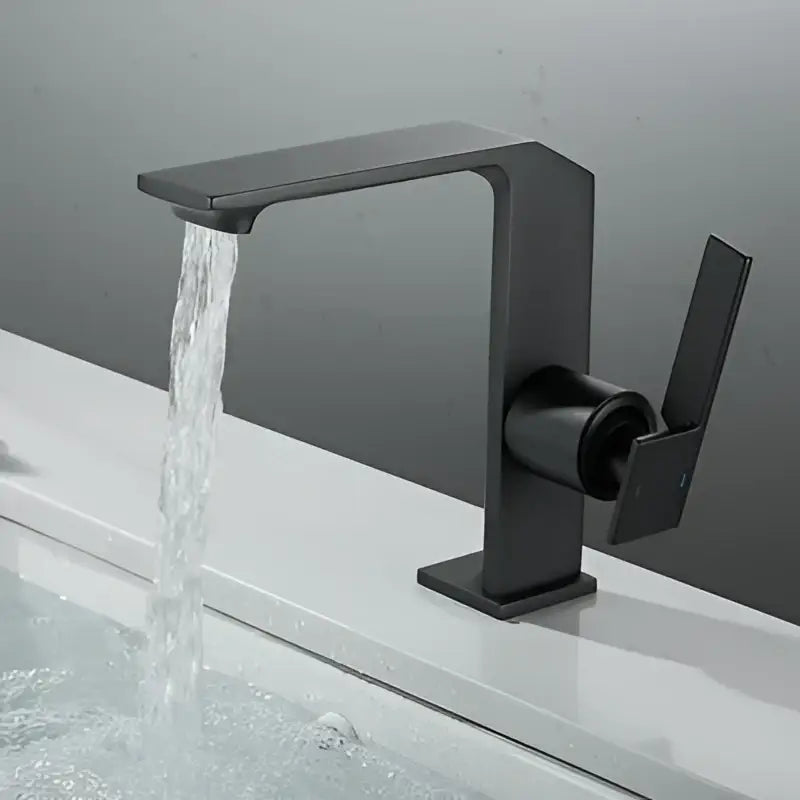 Modern brush gold waterfall basin faucet bathroom mixer tap
